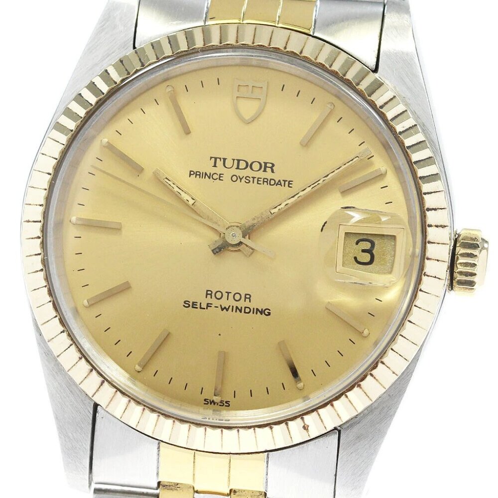 TUDOR Prince Oyster Date YG bezel gold Dial Automatic Men's Watch_834350